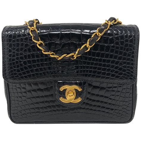 chanel crocodile bag vintage|Chanel crocodile bags for sale.